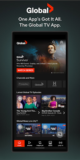 Android application Global TV screenshort