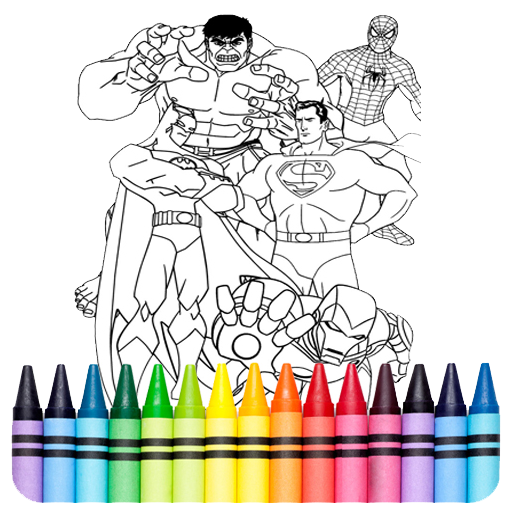 SuperHero Coloring Book Game