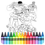 SuperHero Coloring Book Game