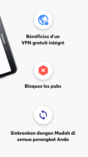 Navigateur Opera avec VPN Capture d'écran