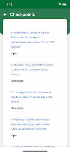 NOMAC RoS Checklists Screen 3