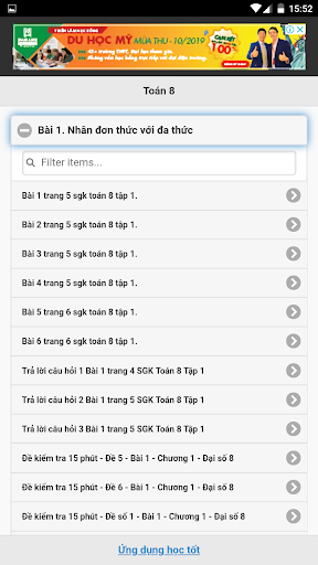 Giải Toán lớp 8 Screen 3