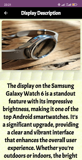 Android application galaxy watch 6 guide screenshort