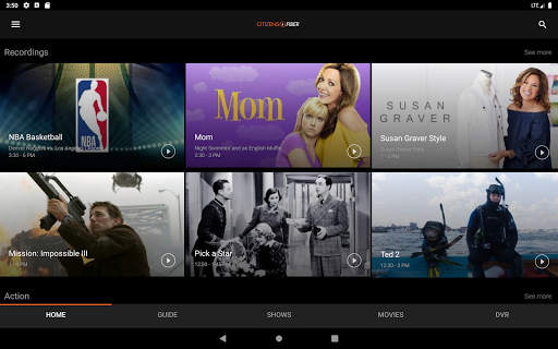 Screenshot of Citizens Fiber