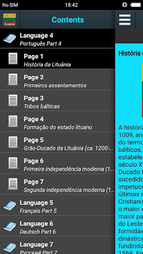 Visualização do aplicativo