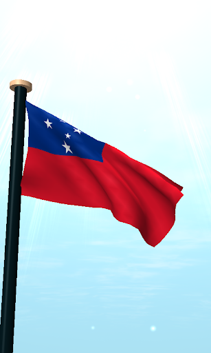 Samoa Flag 3D Free Wallpaper Screen 2