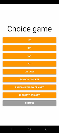 Darts Scores 501 and cricket Screen 3