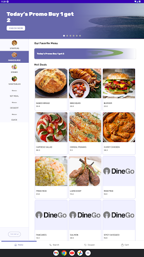 Android application DineGo screenshort