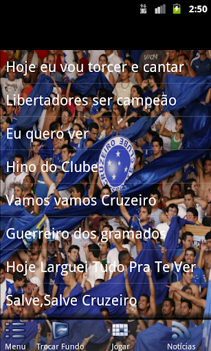 Android application Músicas da Torcida Cruzeiro screenshort