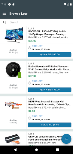 Vista Auction Screen 3