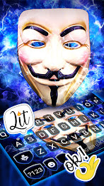 Lightning Anonymous Keyboard Background poster 3
