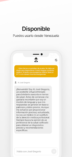 Android application AI José Gregorio screenshort