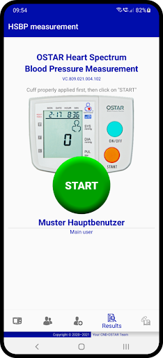 Android application HS blood pressure measurement screenshort