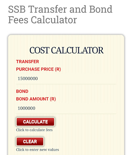 Android application SSB Cost Calculator screenshort