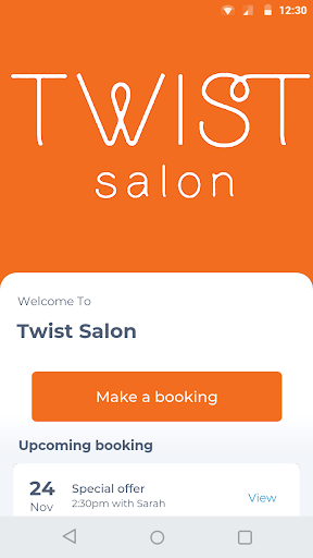 Android application Twist Salon screenshort