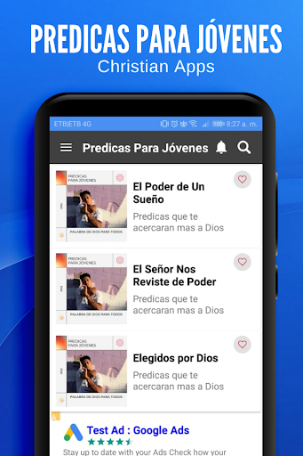 Android application Predicas para Jóvenes screenshort