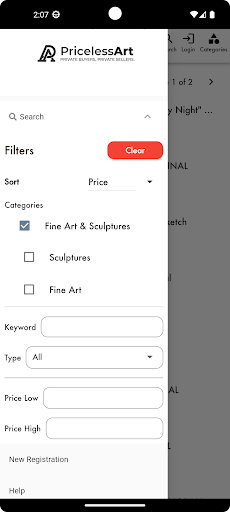 PricelessArt Screen 2