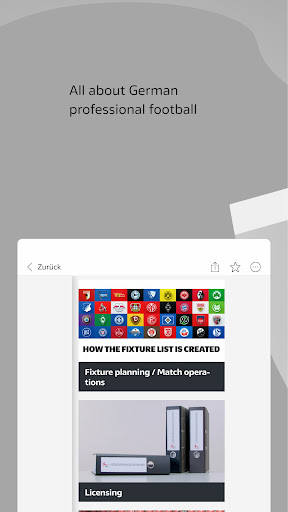 Screenshot of DFL App