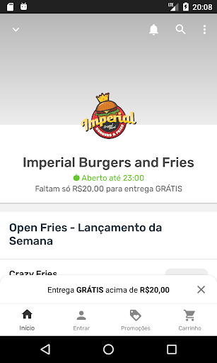 Android application Imperial Burgers and Fries screenshort