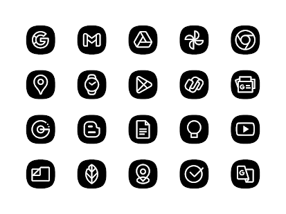 Blaux Black - Icon Pack स्क्रीनशॉट