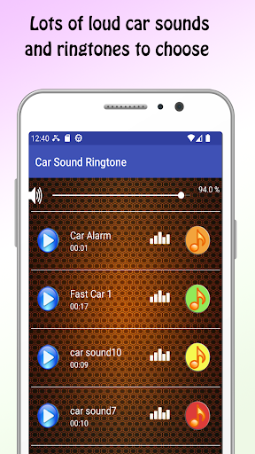 Android application Car Sound Ringtone screenshort