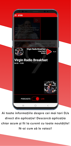 Android application Virgin Radio Romania screenshort