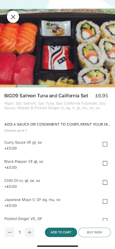 Nudo Sushi Box Loyalty App Screen 3