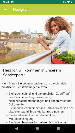 GEWOBAU Serviceportal Screen 2