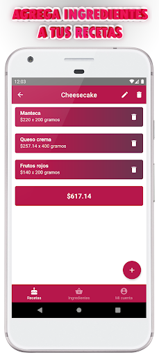Calculate Recipes Screen 3