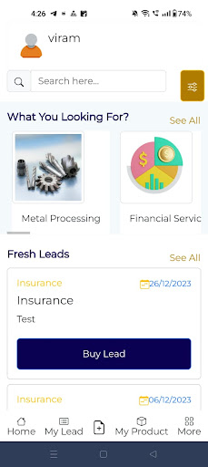 Android application TEST Sell screenshort