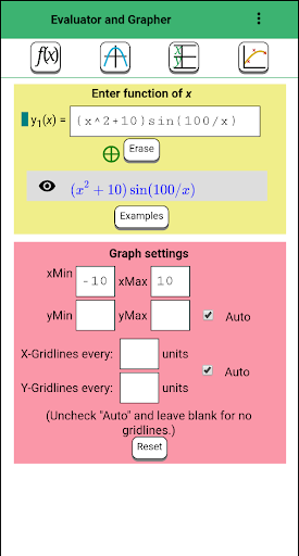 Android application Evaluator and Grapher screenshort