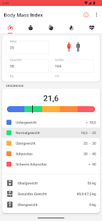 BMI Rechner Ekran görüntüsü