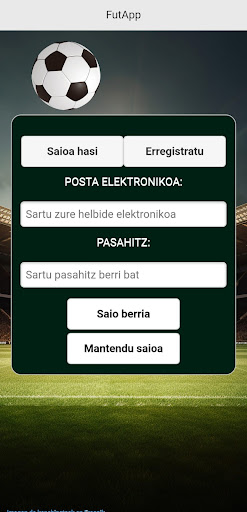 Android application FutApp screenshort