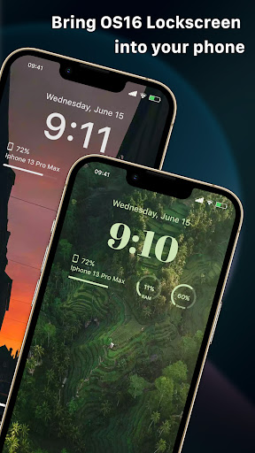 Android application Lock Screen iOS 16 screenshort