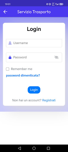 Android application Trasporto Sociale Comune Luzzi screenshort