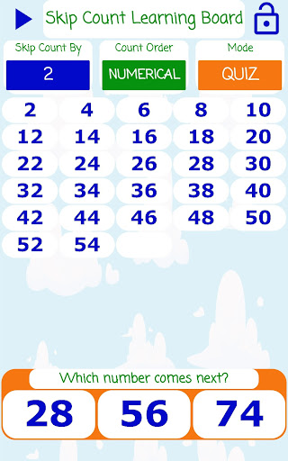 Android application Early Learners: Skip Counting screenshort