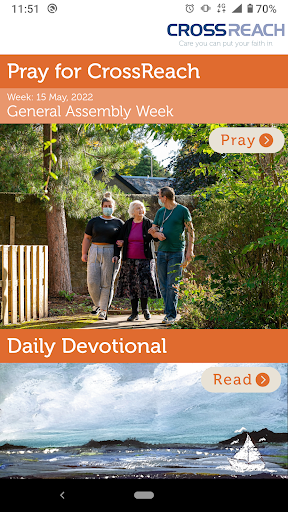 Android application CrossReach Prayer Diary screenshort