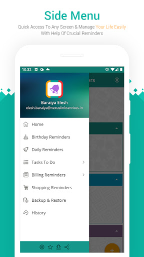Android application Crucial Reminders screenshort