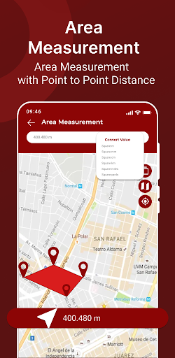 Android application Area Measure Map and AR Ruler screenshort