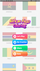 coloring flag African country