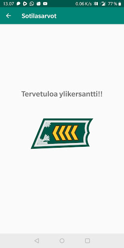 Android application Sotilasarvot ja Aamukampa screenshort