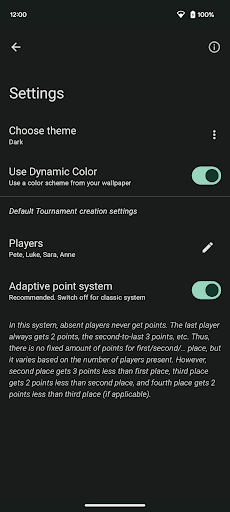 Tournaments Screen 3
