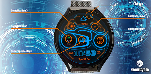 NeonCycle watch face screenshot 0