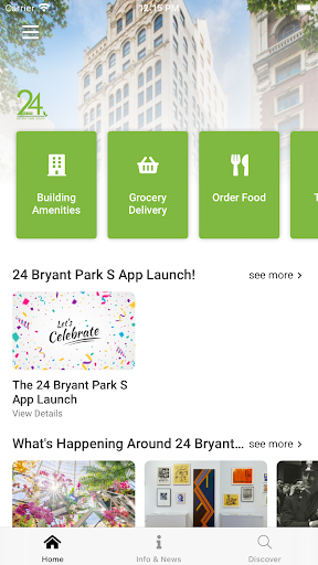Android application 24 Bryant Park South screenshort
