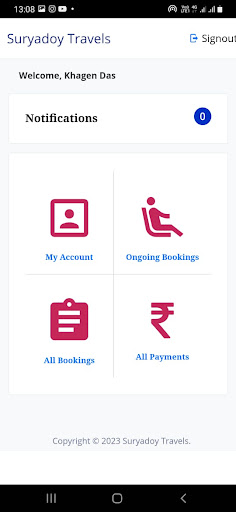 Suryadoy Travels Screen 2