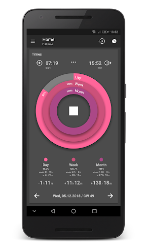 Android application Timoney - Time tracking - Proj screenshort