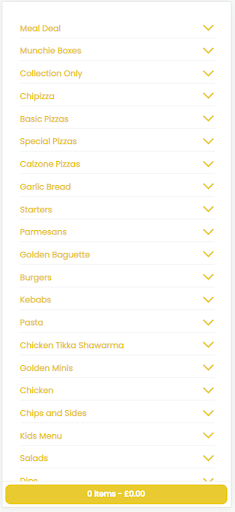 Golden Pizza Consett Screen 2