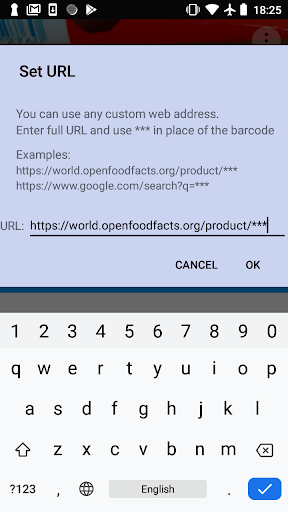 WebScan - search barcode Screen 2