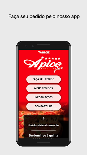 Android application Ápice Pizzas screenshort