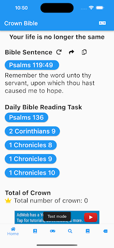 Android application Crown Bible (KJV) listen bible screenshort